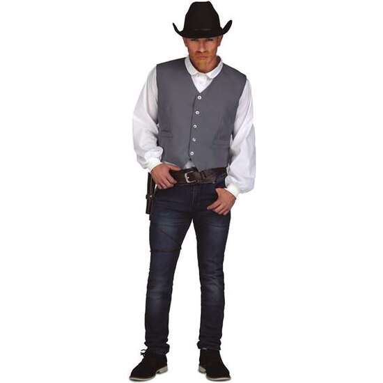 DISFRAZ CHALECO GRIS VAQUERO ML (CHALECO) image 2