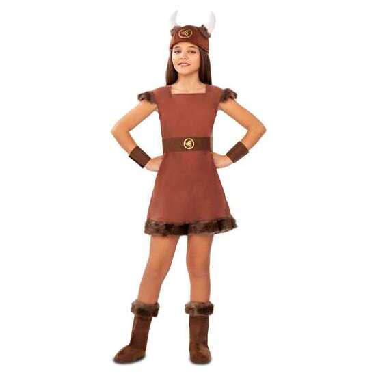 DISFRAZ VIKINGA ODIN 5-6 AÑOS (SOMBRERO, VESTIDO, CINTURÓN, MUÑEQUERAS Y CUBREBOTAS) image 0