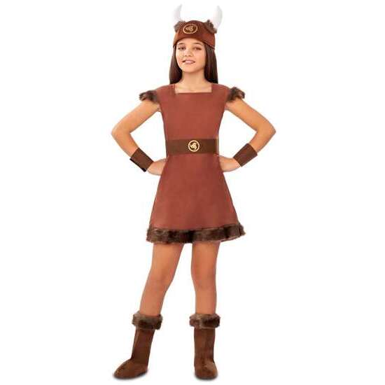 DISFRAZ VIKINGA ODIN 5-6 AÑOS (SOMBRERO, VESTIDO, CINTURÓN, MUÑEQUERAS Y CUBREBOTAS) image 1