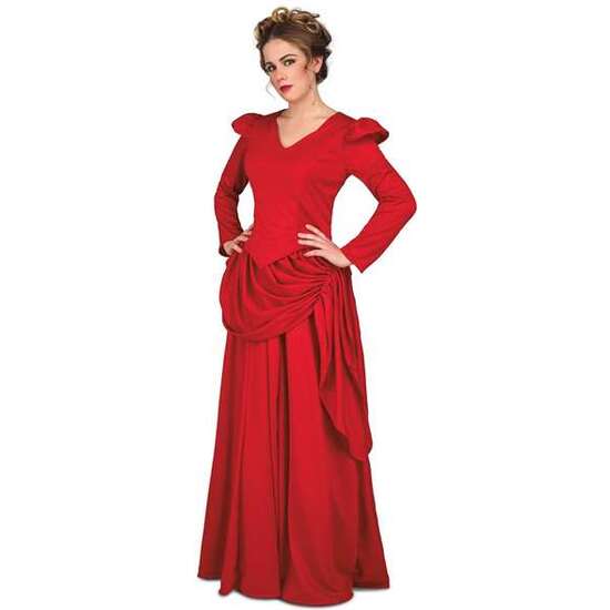 DISFRAZ DAMA ROJA DEL OESTE ML (VESTIDO Y ENAGUA) image 1