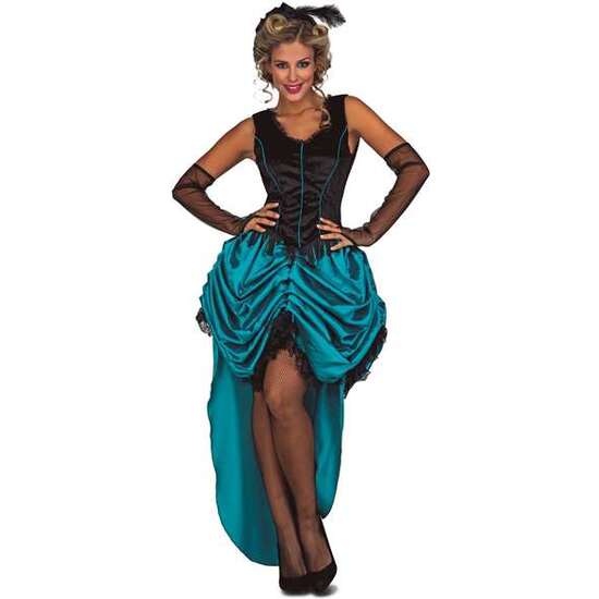 DISFRAZ SEÑORITA SALOON AZUL TALLA M-L image 1