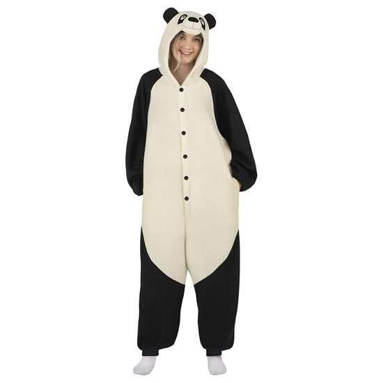 DISFRAZ OSO PANDA ADULT SMALL (KIGURUMI CON CAPUCHA Y COLA) image 0