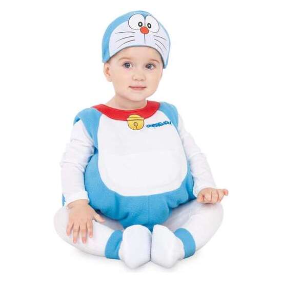 DISFRAZ BABY DORAEMON GORRO, VESTIDO COLA Y PATUCOS TALLA 7-12 M image 0