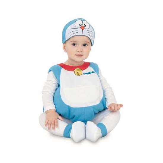 DISFRAZ BABY DORAEMON GORRO, VESTIDO COLA Y PATUCOS TALLA 7-12 M image 1