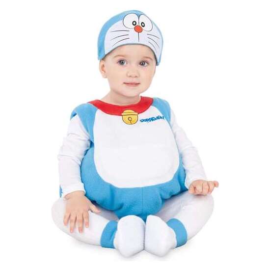 DISFRAZ BABY DORAEMON GORRO, VESTIDO COLA Y PATUCOS TALLA 0-6 M image 0