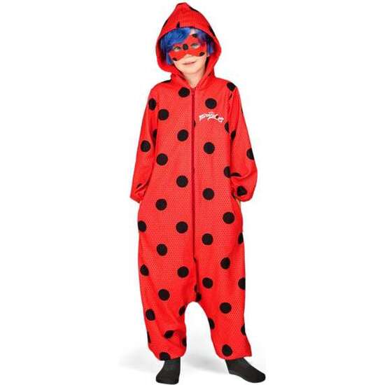 DISFRAZ LADYBUG PYJAMAS 4-5 AÑOS (MONO CON CAPUCHA, PELUCA Y ANTIFAZ) image 0