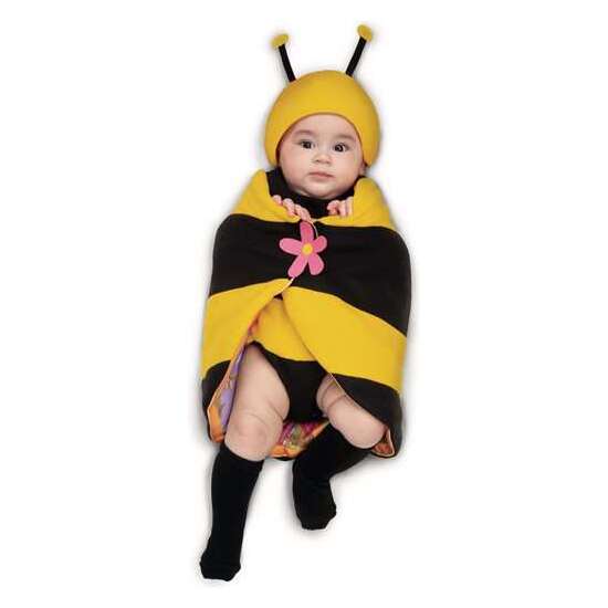 DISFRAZ BEBE ABEJA MAYA CON MANTA TALLA 7-12 M image 0