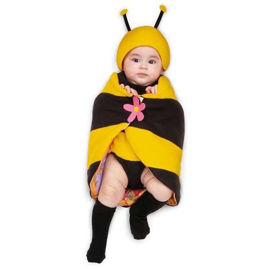 DISFRAZ BEBE ABEJA MAYA CON MANTA TALLA 7-12 M image 1