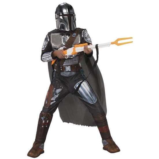 DISFRAZ INFANTIL MANDALORIAN SILVER PREMIUM TALLA M (5-6 AÑOS) image 0