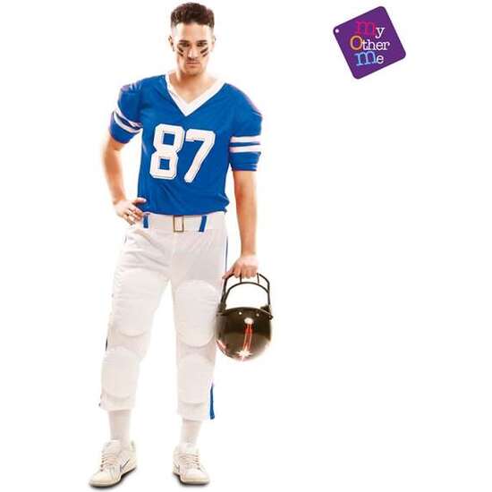 DISFRAZ JUGADOR RUGBY AZUL TALLA S image 1