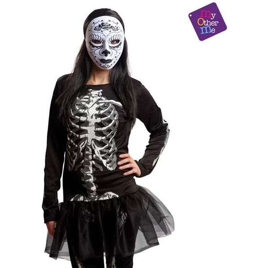 MÁSCARA TEXTIL DÍA DE LOS MUERTOS TALLA ÚNICA image 1