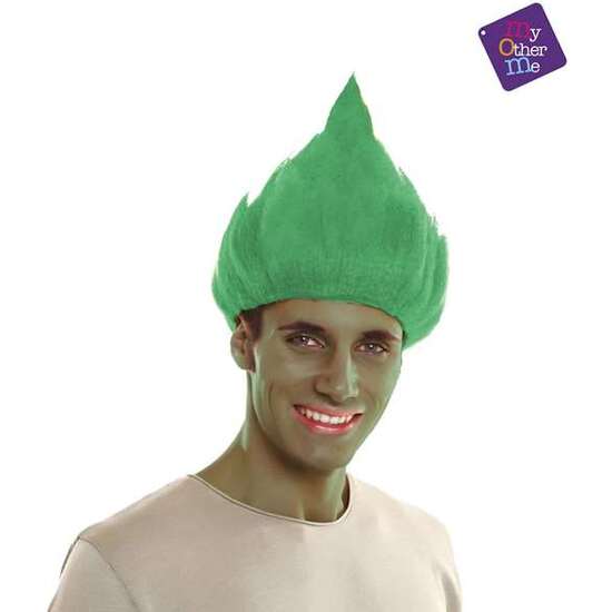 PELUCA DE TROLL VERDE image 1