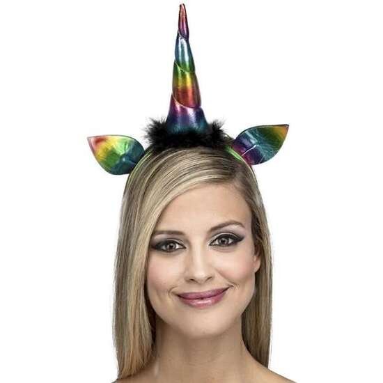 DIADEMA UNICORNIO ARCO IRIS TALLA ÚNICA image 0