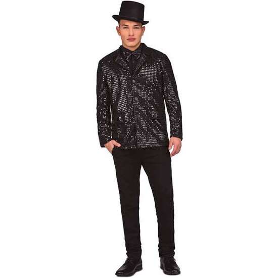 DISFRAZ CHAQUETA SHOWMAN NEGRO TALLA M-L image 1