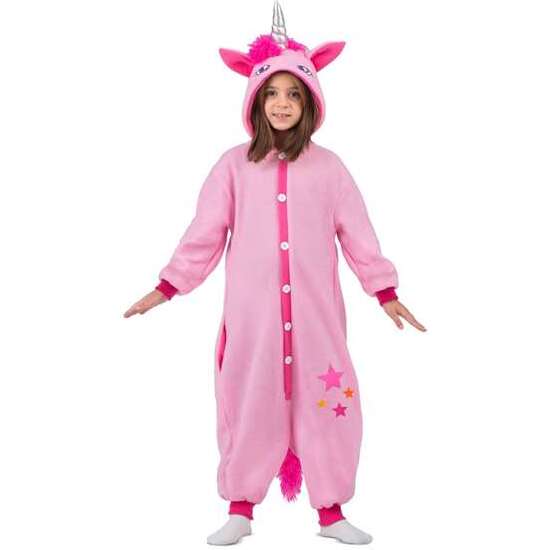 DISFRAZ UNICORNIO ROSA TALLA UNICA CHILD (KIGURUMI CON CAPUCHA Y COLA) image 0