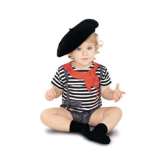 DISFRAZ MIME BODYSUITS BODYSUITS TALLA 18 MESES image 1