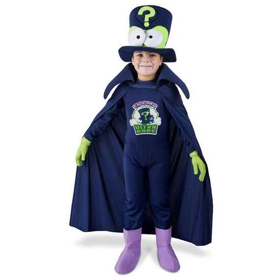 DISFRAZ ENIGMA CON SOMBRERO, MONO, CAPA, GUANTES Y CUBREBOTAS TALLA 4-5 Y image 1