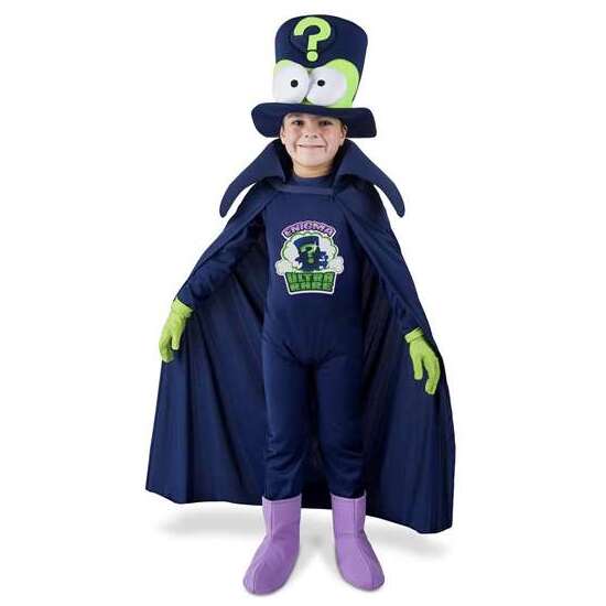 DISFRAZ ENIGMA CON SOMBRERO, MONO, CAPA, GUANTES Y CUBREBOTAS TALLA 4-5 Y image 2