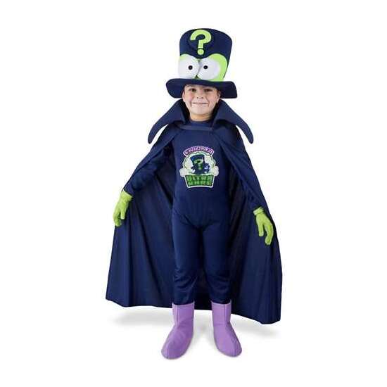 DISFRAZ ENIGMA CON SOMBRERO, MONO, CAPA, GUANTES Y CUBREBOTAS TALLA 6-7 Y image 0