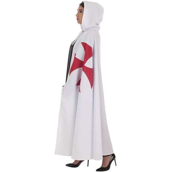 DISFRAZ ADULTO CAPA TEMPLARIO BLANCA TALLA XL image 0