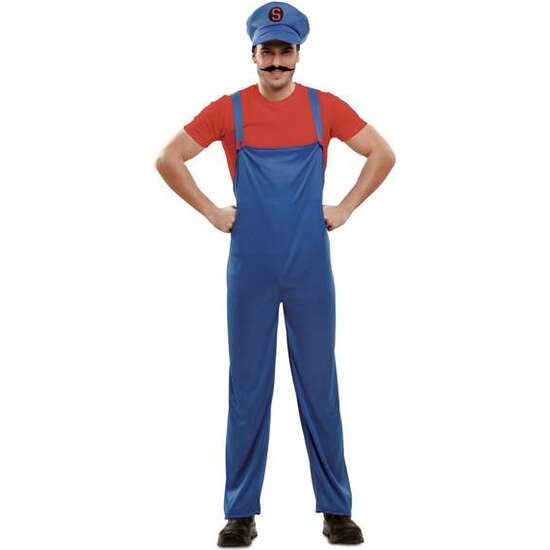 DISFRAZ RED SUPER PLUMBER TALLA M-L image 0