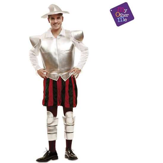 DISFRAZ QUIJOTE ML HOMBRE (SOMBRERO, CORAZA, CAMISA, PANTALÓN, RODILLERAS Y ESPINILLERAS) image 0