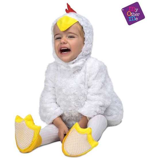 DISFRAZ POLLITO BLANCO PELUCHE 5-6 AÑOS (VESTIDO, GORRO Y PATUCOS) image 0