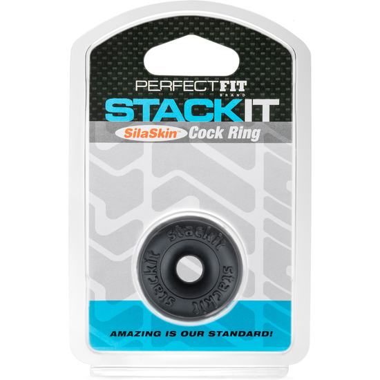 STACK IT COCK RING BLACK image 1