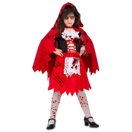 DISFRAZ CAPERUCITA SANGRIENTA 5-6 AÑOS (CAPA CON CAPUCHA, VESTIDO CON CORPIÑO Y DELANTAL.) image 0