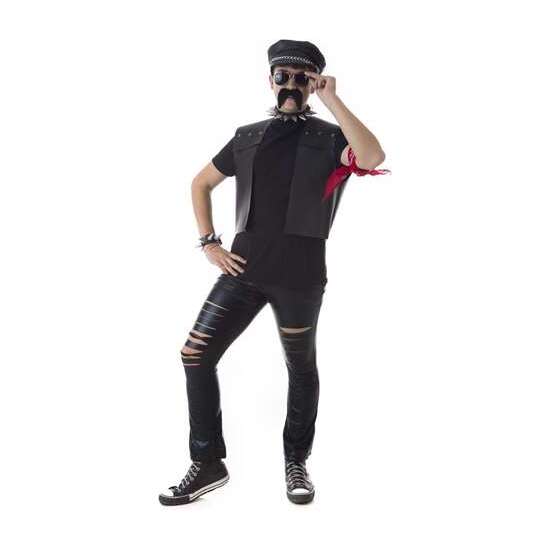 DISFRAZ ADULTO MOTERO CHALECO TALLA XL image 1