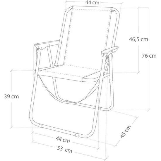 SILLA PLAYA ALUMINIO PLEGABLE FIJA MARINERA 44X45X76 CM image 1