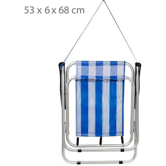 SILLA PLAYA ALUMINIO PLEGABLE FIJA MARINERA 44X45X76 CM image 2