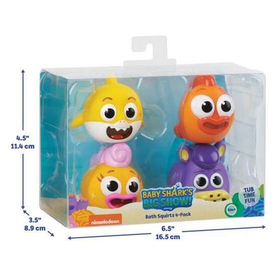 FIGURA DE BAÑO BABY SHARK. SET 4 FIGURAS. 16,51 X 12,19 X 8,89 CM image 2