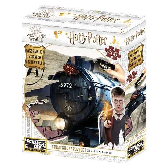 PUZZLE PARA RASCAR HARRY POTTER HOGWARTS EXPRESS ¡MONTA, RASCA Y DESCUBRE! 500 PIEZAS image 0