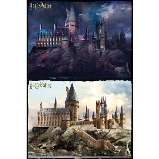 PUZZLE PARA RASCAR HARRY POTTER HOGWARTS DÍA Y NOCHE ¡MONTA, RASCA Y DESCUBRE! 500 PIEZAS image 1