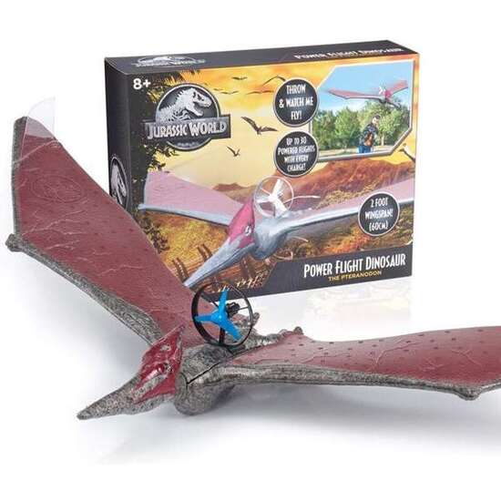 FIGURA JURASSIC WORLD POWER FLIGHT DINOSAUR PTERANADON 60 CM. HASTA 30 VUELOS CON BATERIA CARGADA. image 0