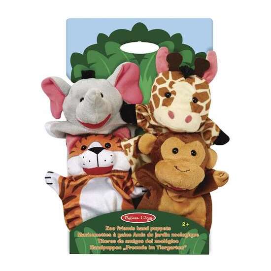 PELUCHE MARIONETA AMIGOS DEL ZOOLÓGICO MELISSA & DOUG SET 4 PIEZAS - MODELOS SURTIDOS image 0