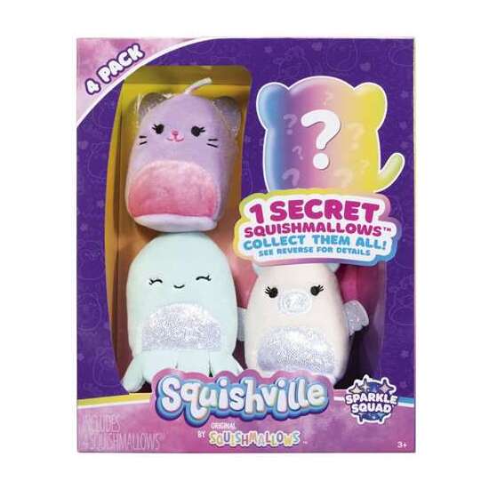 PELUCHES SQUISHMALLOWS 5 CM PACK DE 4 PELUCHES ¡2 DE ELLOS SON SORPRESA! - MODELOS SURTIDOS image 0