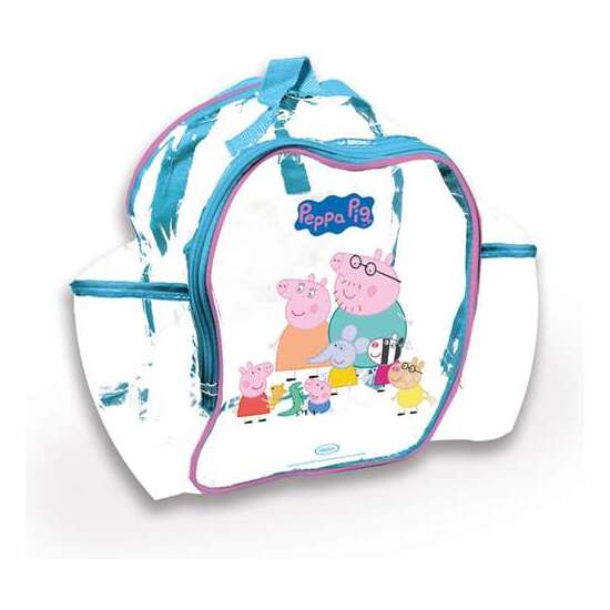 CASCO (52/56 CM) CON PROTECCIONES EN MOCHILA PEPPA PIG image 1