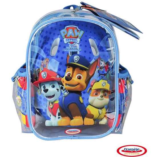 CASCO (52/56 CM) CON PROTECCIONES EN MOCHILA PAW PATROL image 1