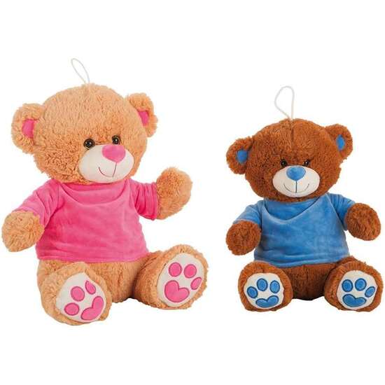OSO CAMISETA TERCIOPELO ROSA/AZUL SURT. 50 CM image 0