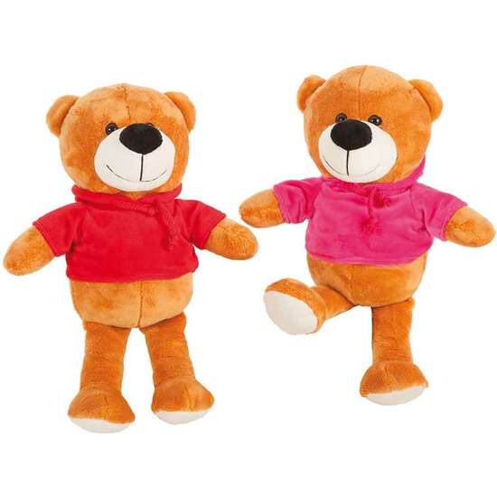 OSO SUDADERA 30 CM CON CAPUCHA 4 COL. SURT. image 1