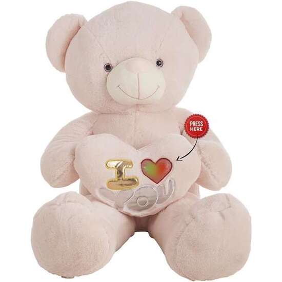 OSO LILI CORAZON DE PELUCHE CON LUZ 100 CM 3 COL. SURT. image 0