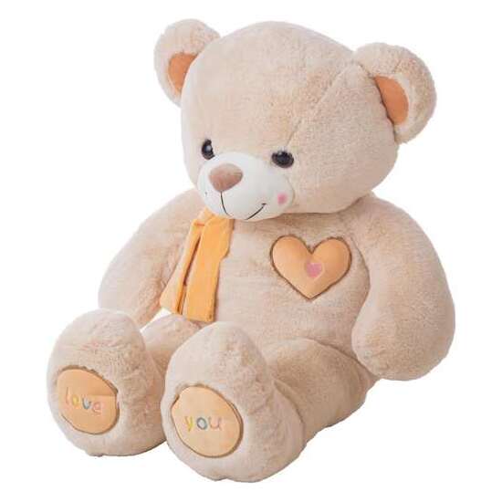 PELUCHE OSO VALENTIN BEIG 75 CM image 0