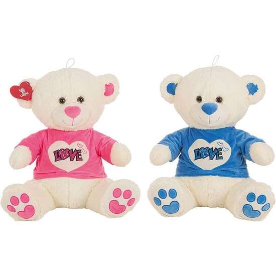 PELUCHE OSO CAMISETA LOVE PURPURINA 70 CM image 0