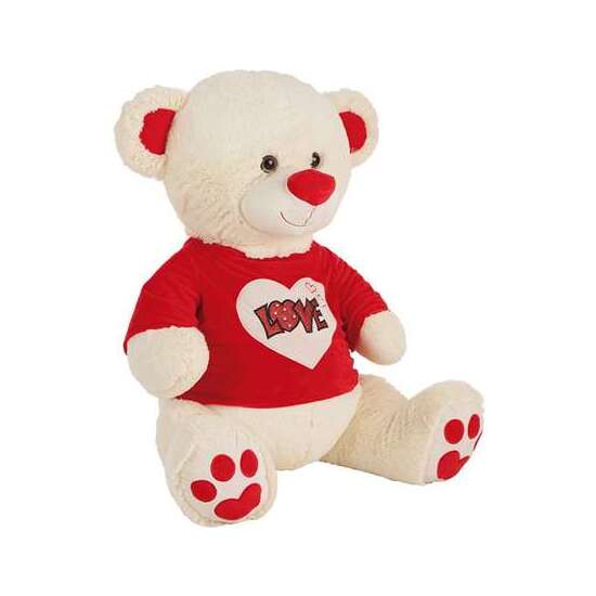 PELUCHE OSO CAMISETA LOVE PURPURINA 70 CM image 1