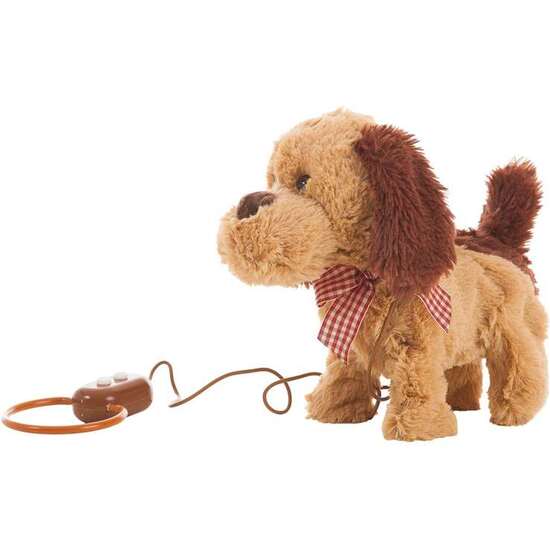 PERRO DE PELUCHE ANDA Y LADRA DIRIGIDO CON CABLE. 22 CM. image 1