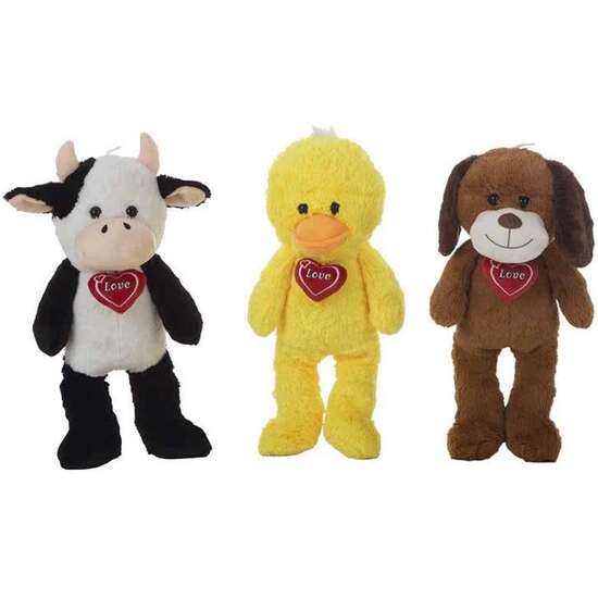 PELUCHE ANIMALES LUCKY 52 CM 6 MOD SURTIDOS CON CORAZÓN. - MODELOS SURTIDOS image 0