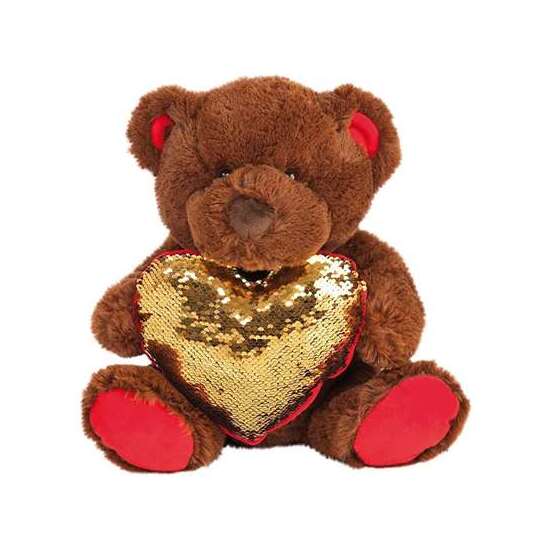 OSO CORAZON LENTELUELAS 32 CM 2COL. image 1