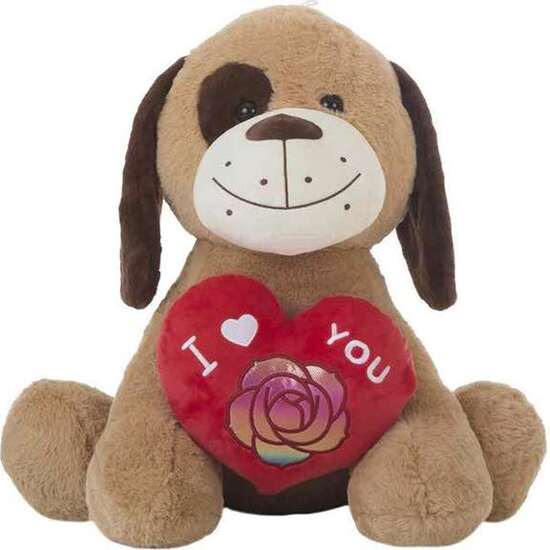 PELUCHE PERRITO AMOUR CORAZÓN 58 CM image 0